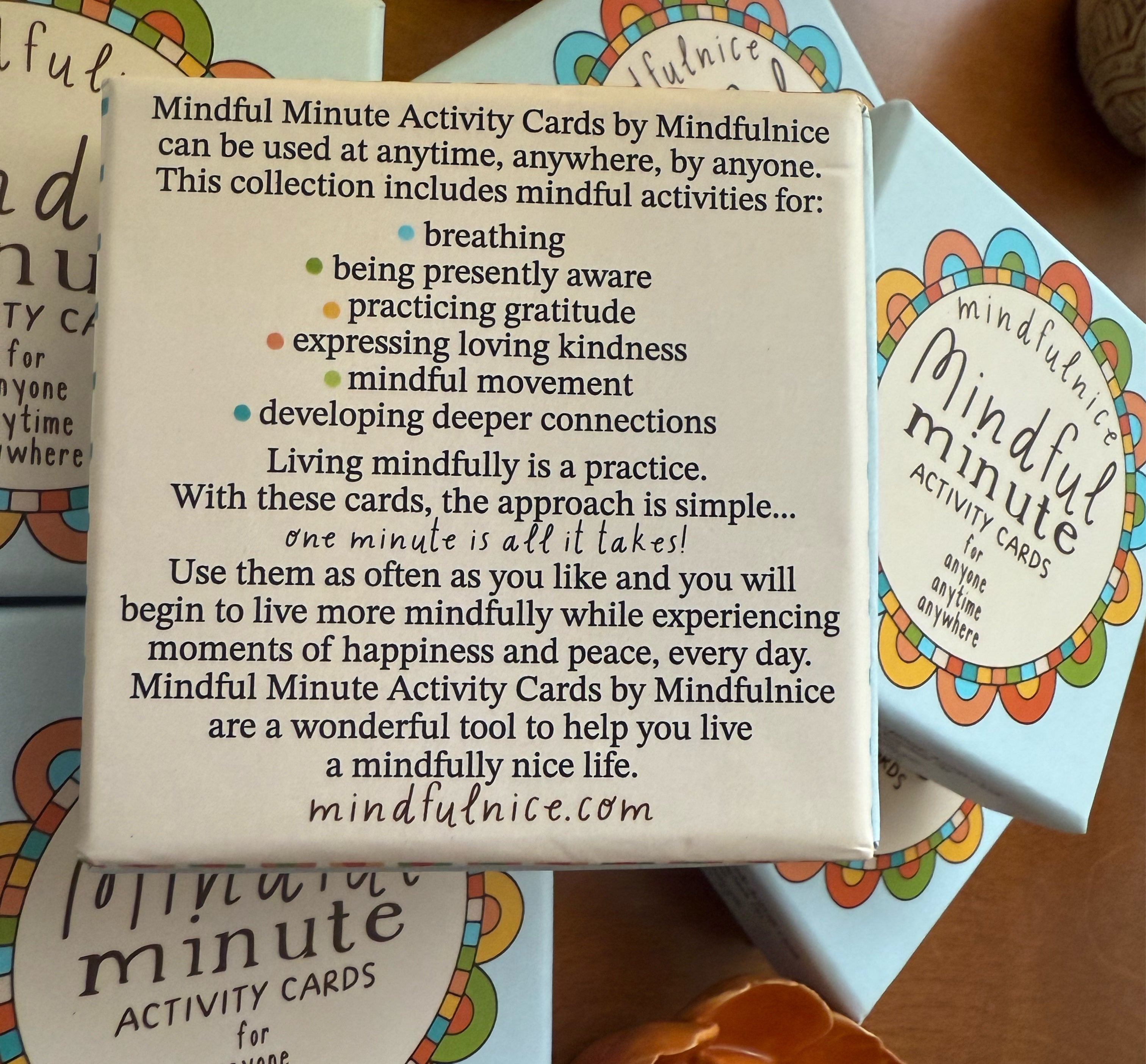 Mindful Minute Activity Cards - Fun Mindfulness Activities for kids & adults