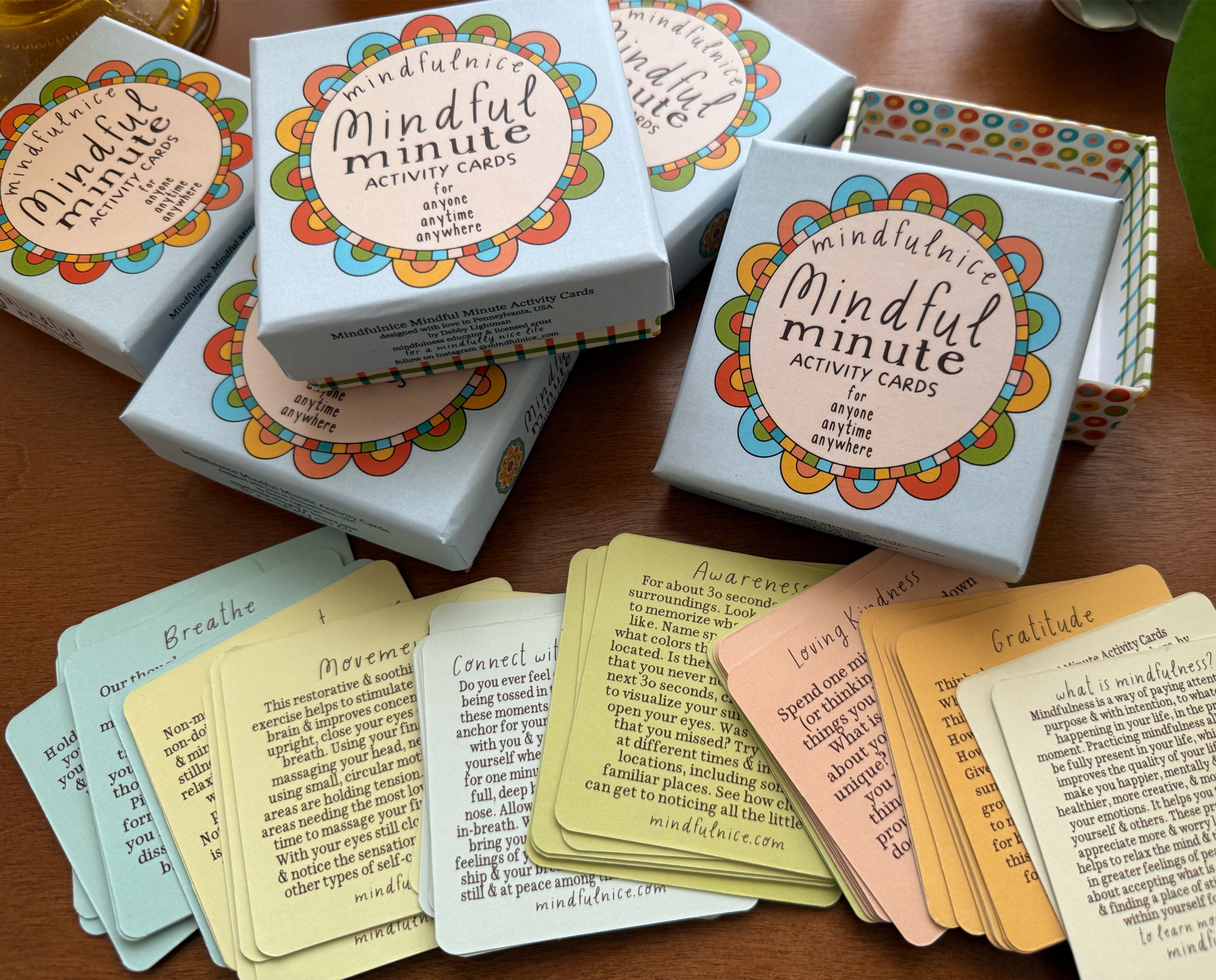Mindful Minute Activity Cards - Fun Mindfulness Activities for kids & adults