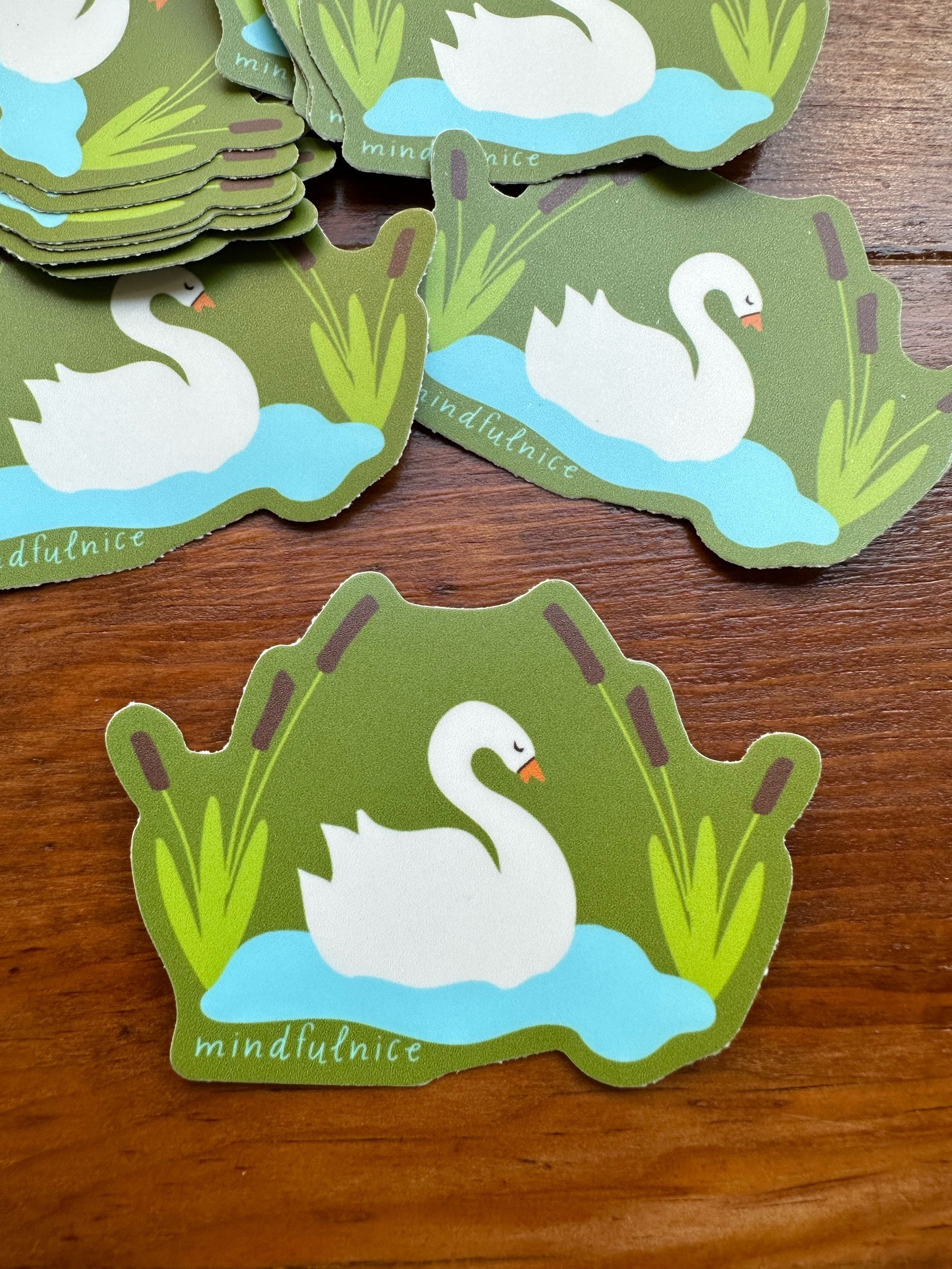 Swan Vinyl Decal Stickers by Mindfulnice