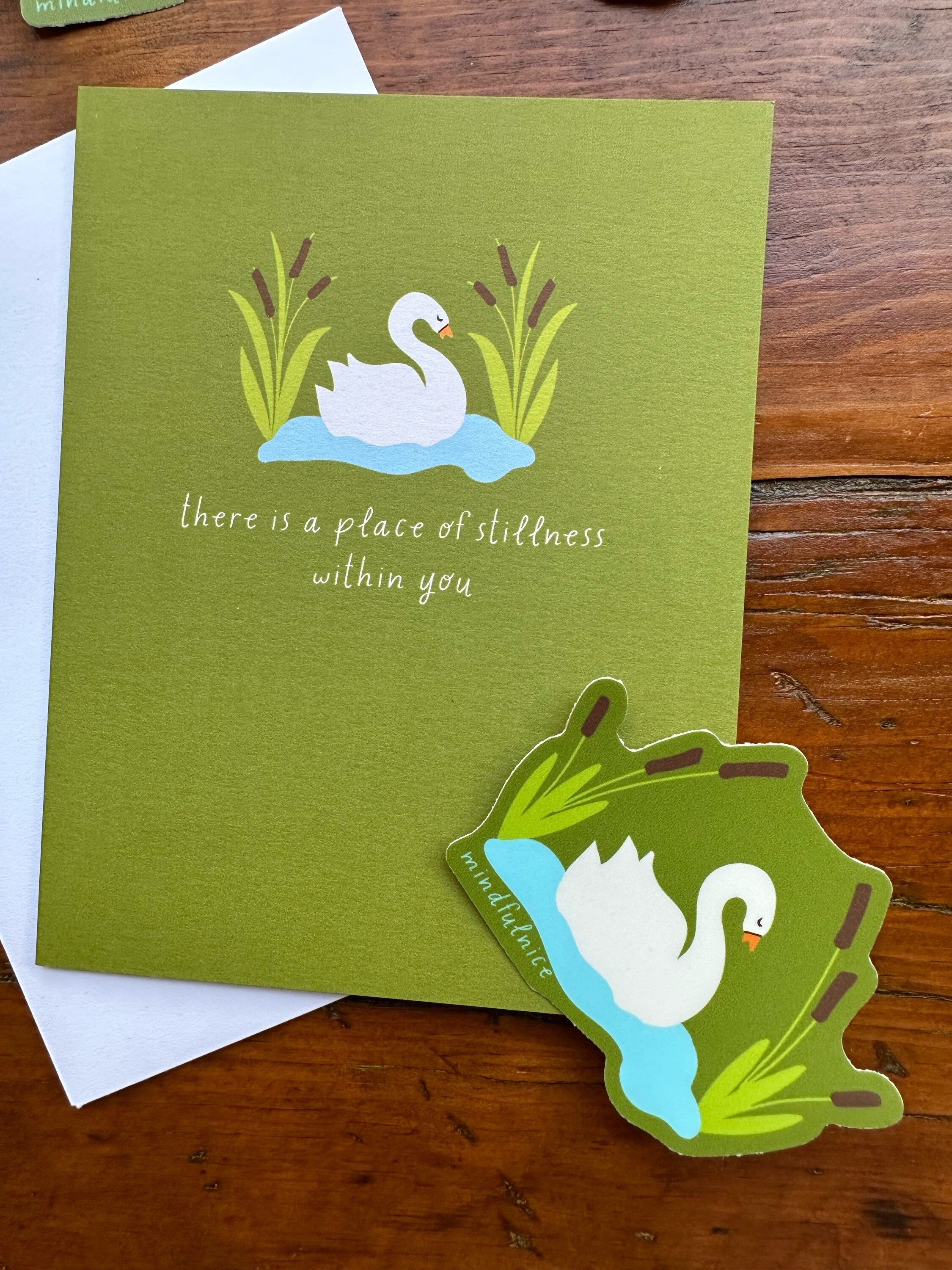 Swan Vinyl Decal Stickers by Mindfulnice
