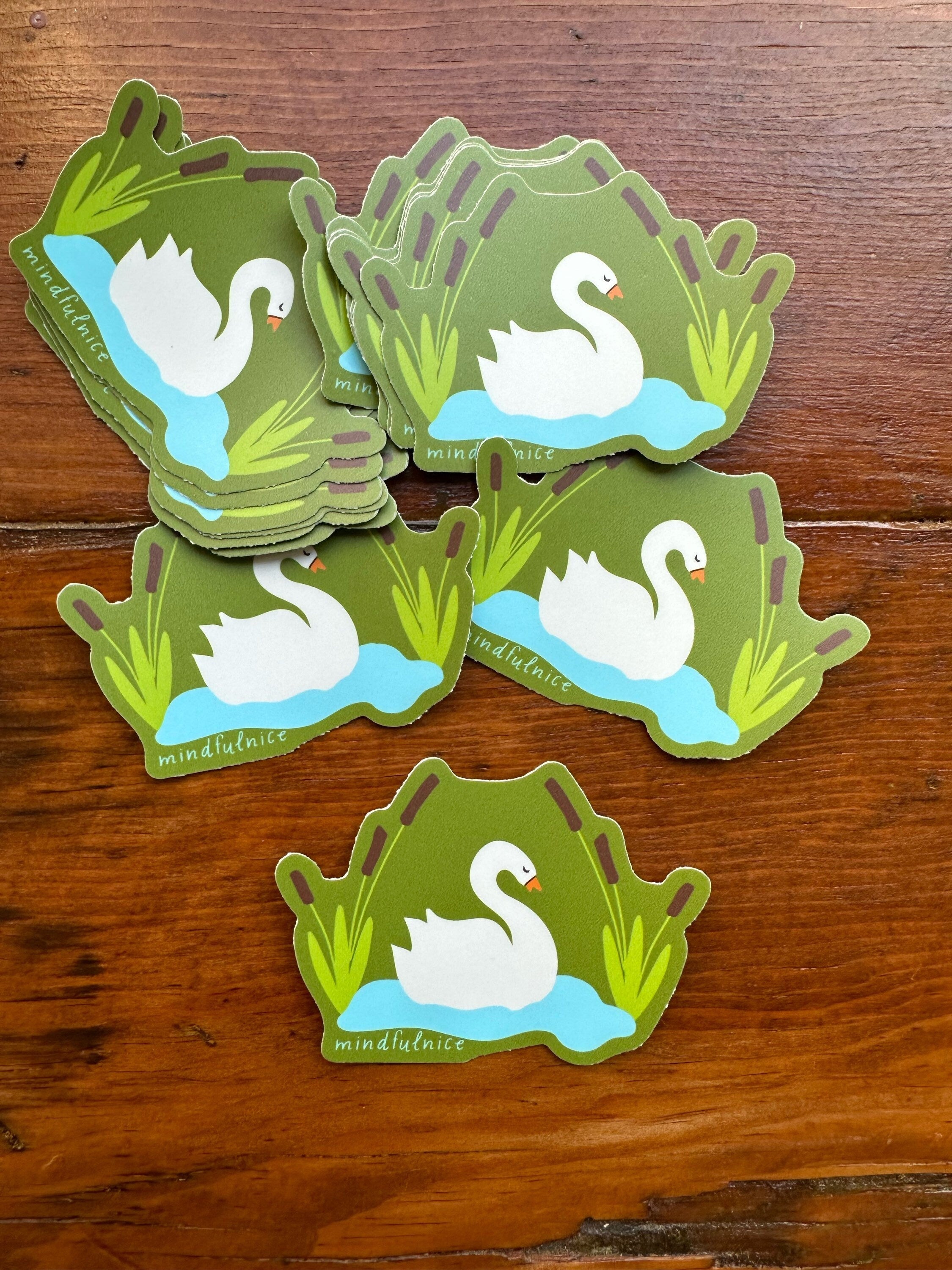 Swan Vinyl Decal Stickers by Mindfulnice