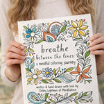 Mindful Coloring Book with mandala and floral line drawings designed for calm, focused coloring practice.