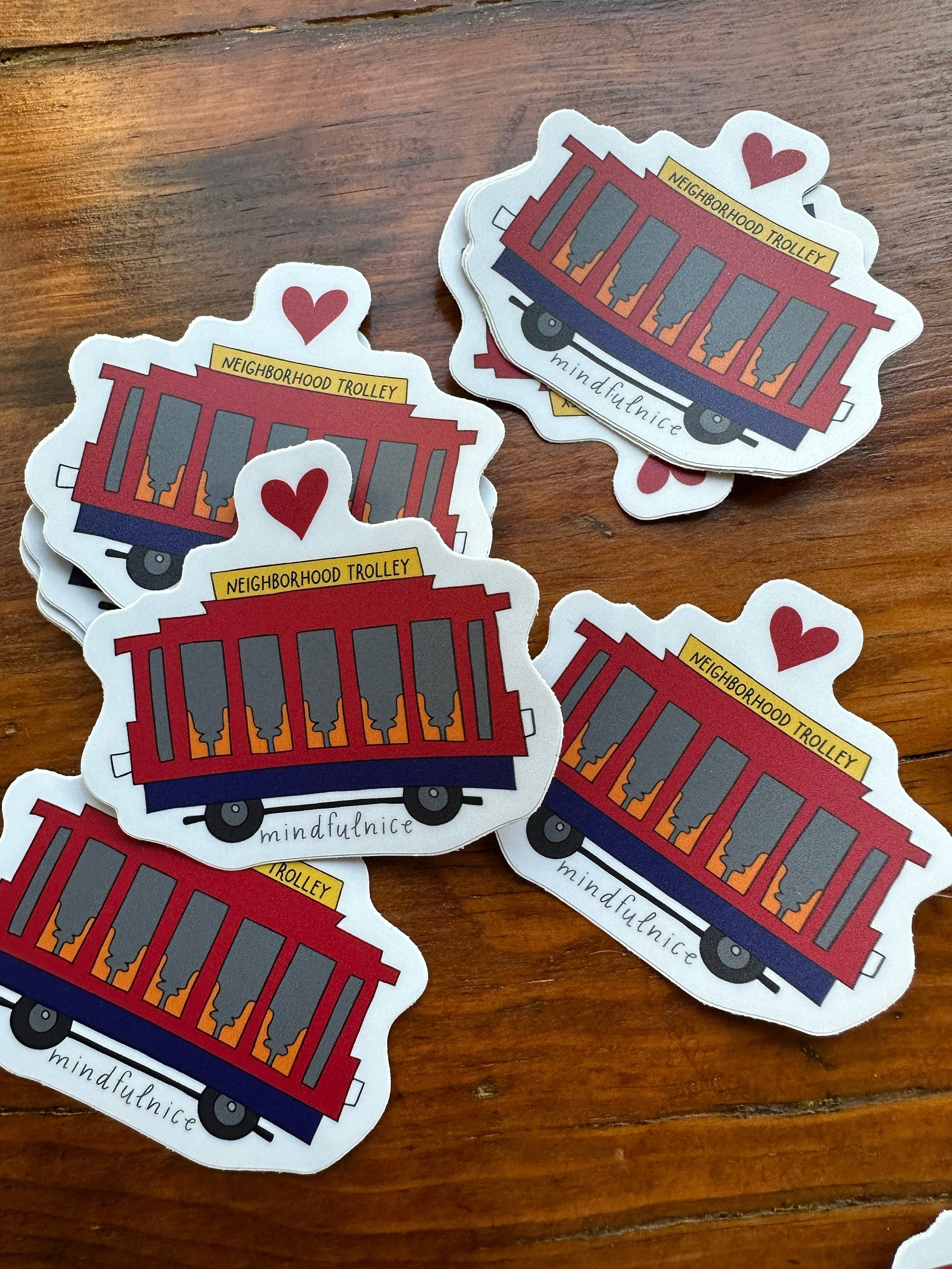 Trolley Car from Mister Rogers Neighborhood of Make Believe vinyl sticker