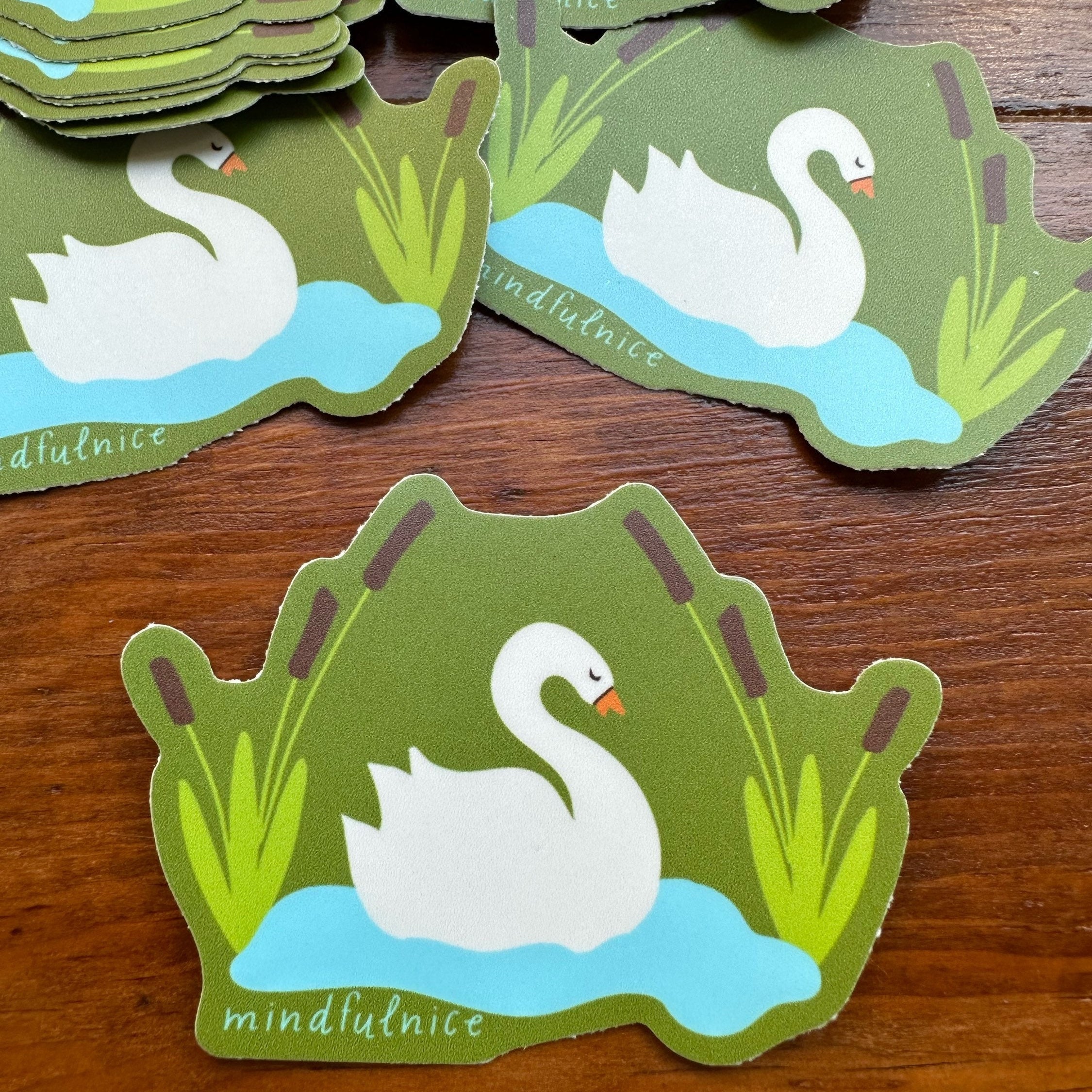 Swan Vinyl Decal Stickers by Mindfulnice