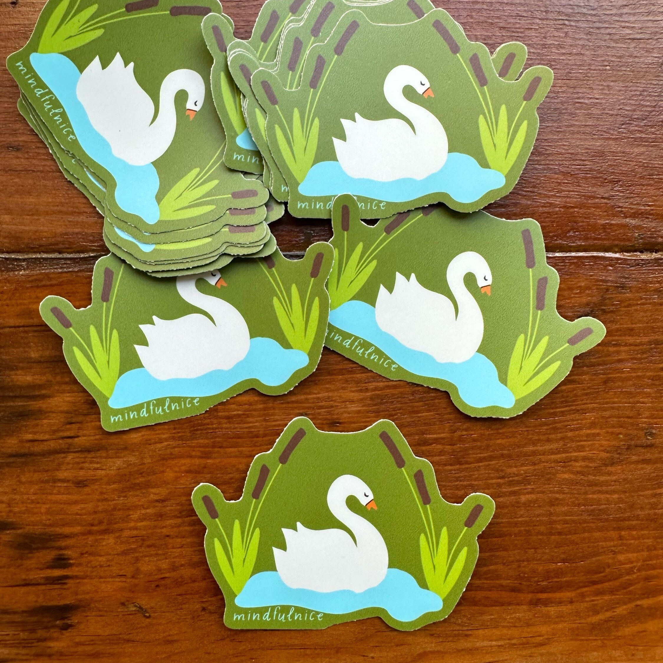 Swan Vinyl Decal Stickers by Mindfulnice