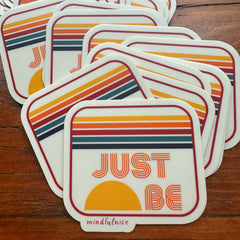 Just Be Vinyl Decal Sticker for mindful awareness by Mindfulnice