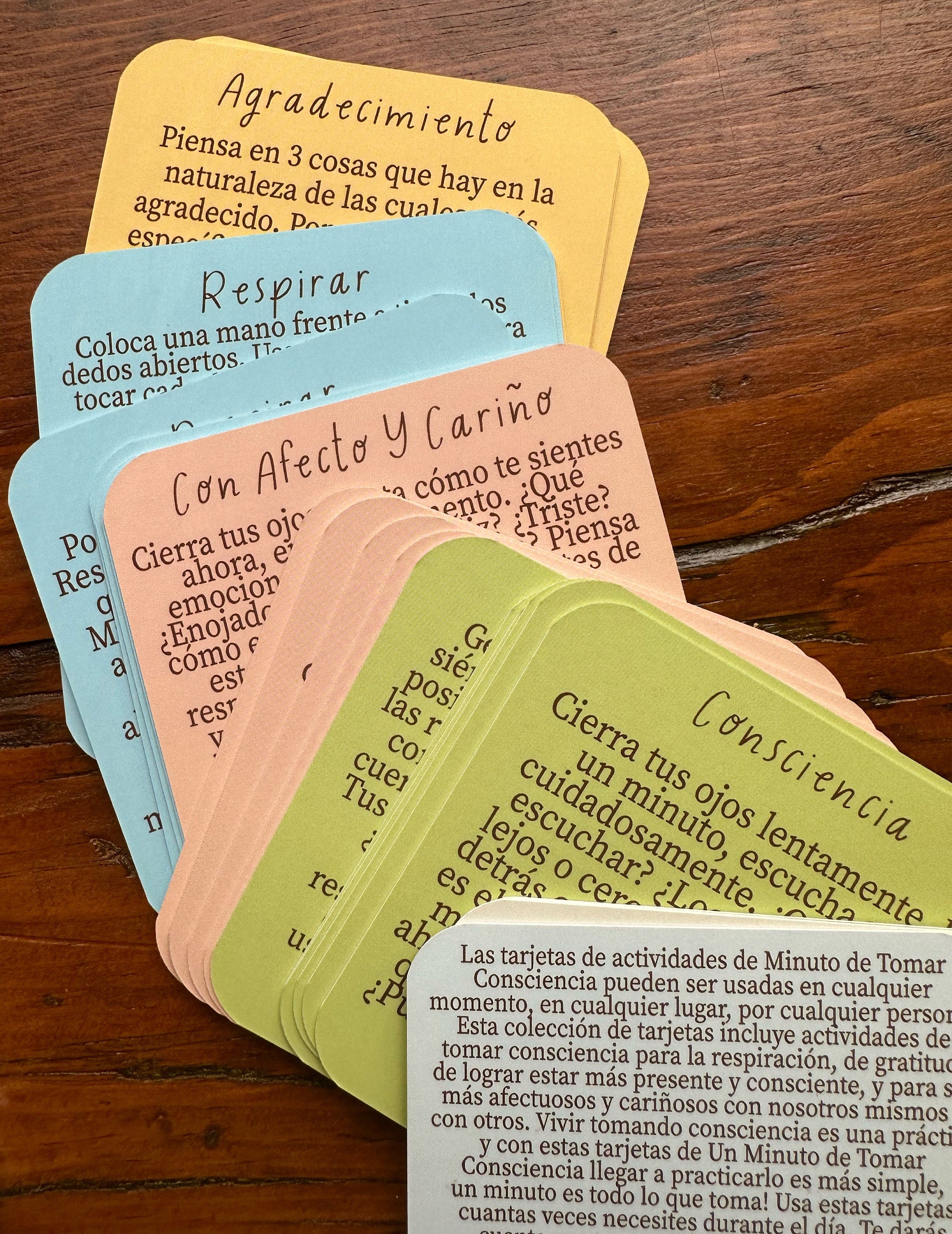 SPANISH Mindful Minute Mindfulness Activity Cards for Families, Children, & Teachers