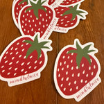 Strawberry Vinyl Decal Stickers by Mindfulnice