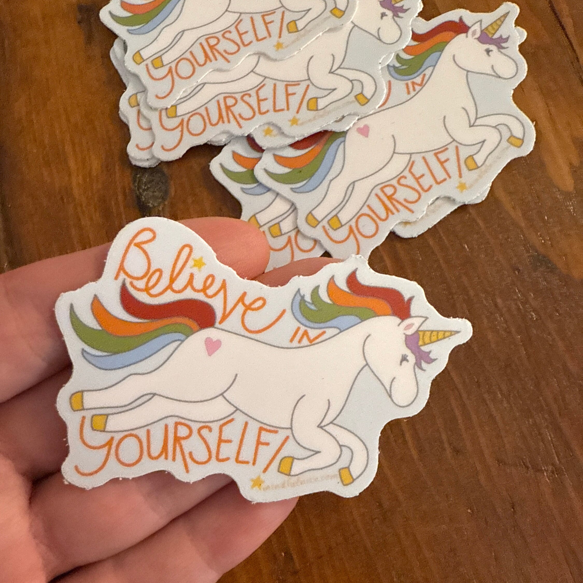 Unicorn Believe In Yourself Vinyl Decal Stickers by Mindfulnice