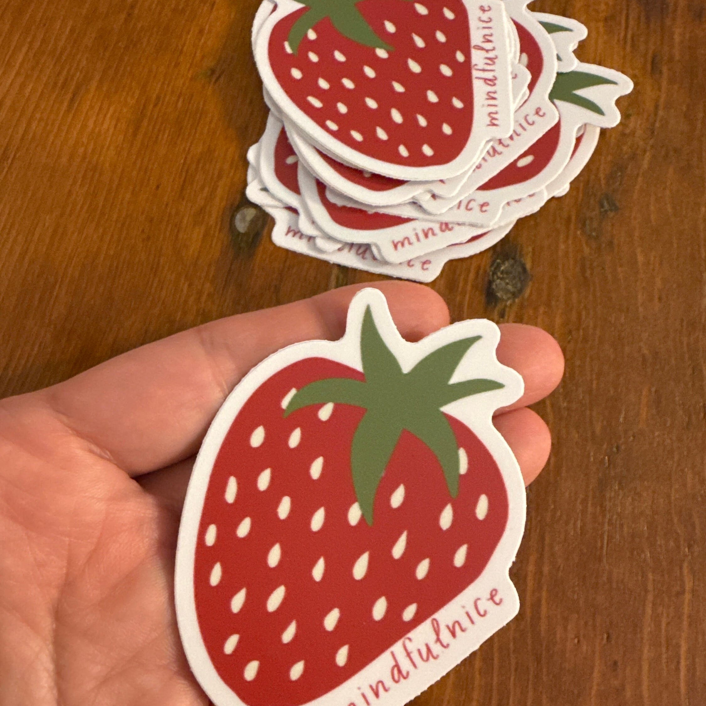 Strawberry Vinyl Decal Stickers by Mindfulnice