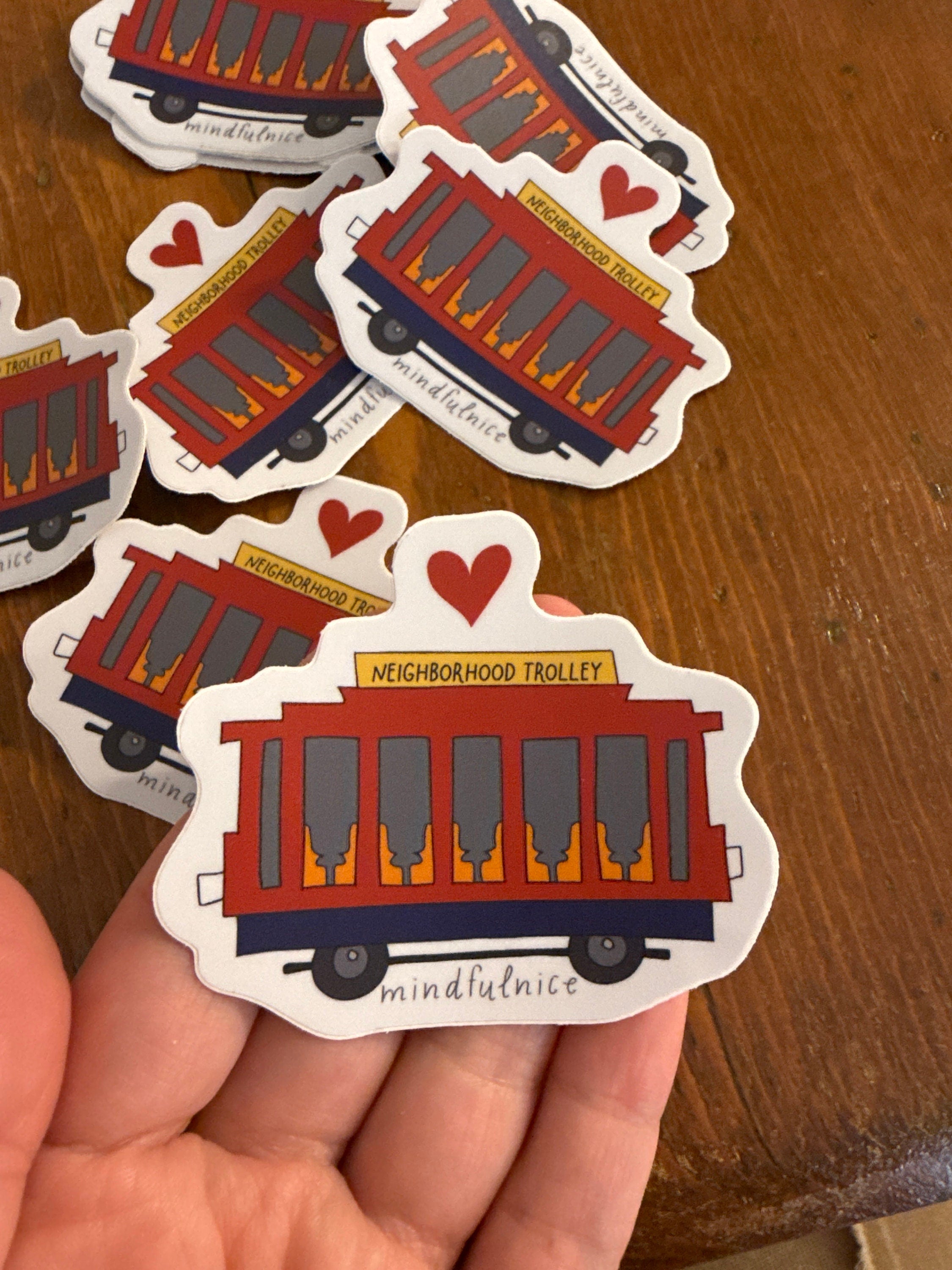 Trolley Car from Mister Rogers Neighborhood of Make Believe vinyl sticker